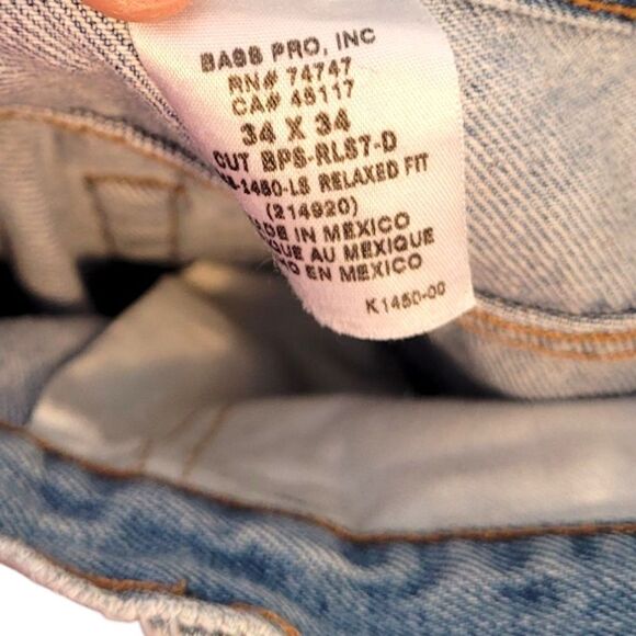Vintage Bass Pro Redhead Light Wash Straight Leg Jeans Size 34x34 - Picture 6 of 6